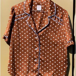 Cutest Polkadots pajama style dress top, very soft!